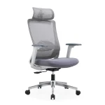 Grey High-Back Ergonomic Office Chair